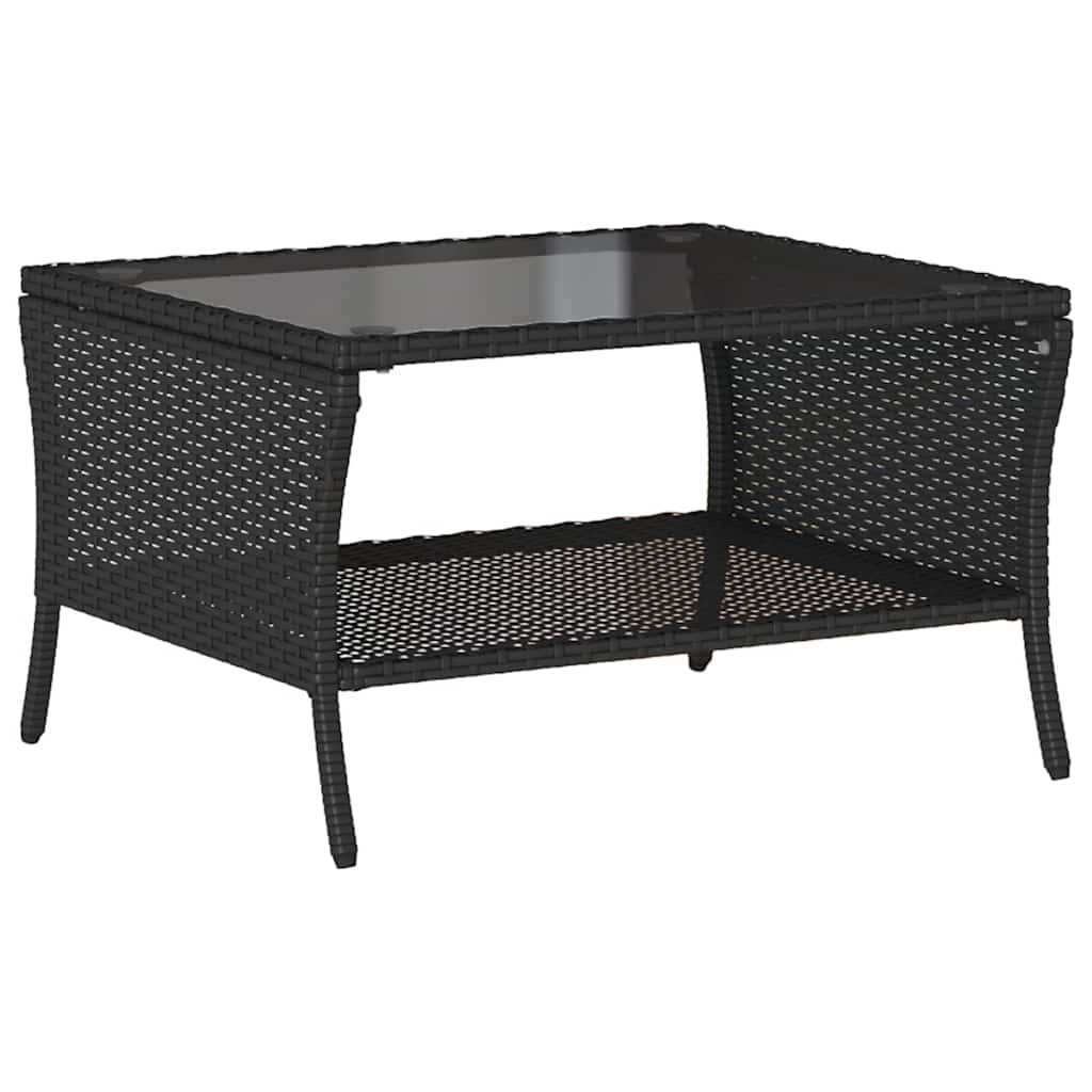 6-tlg. Garten-Sofagarnitur mit Kissen Schwarz Poly Rattan